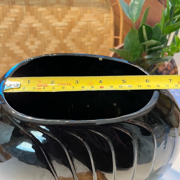 Vintage large black ceramic vase - Picture 5 of 7